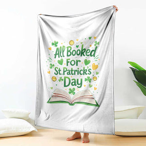 All Booked For St Patricks Day Throw Blanket Irish Bookworm Gift TS12 Print Your Wear