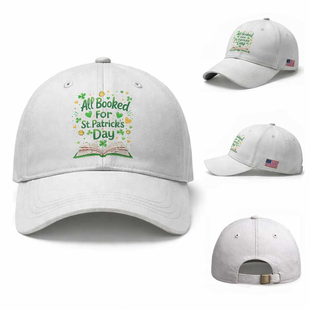 All Booked For St Patricks Day Baseball Cap Irish Bookworm Gift TS12 Baseball Cap Universal Fit White Print Your Wear
