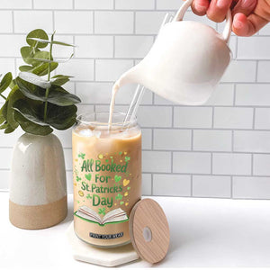All Booked For St Patricks Day Glass Can Irish Bookworm Gift TS12 Print Your Wear