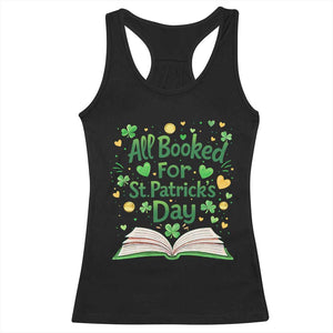 All Booked For St Patricks Day Racerback Tank Top Irish Bookworm Gift TS12 Black Print Your Wear