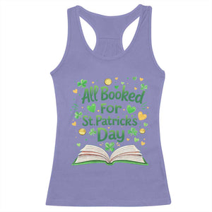 All Booked For St Patricks Day Racerback Tank Top Irish Bookworm Gift TS12 Violet Print Your Wear