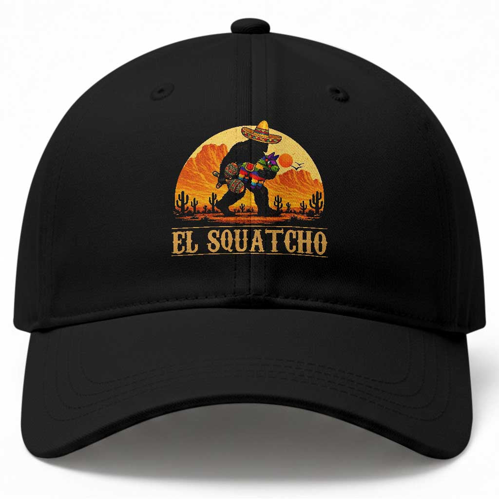 Funny El Squatcho - Cinco De Mayo Fiesta Gift Baseball Cap - Bigfoot Party Hat TS12 Print Your Wear