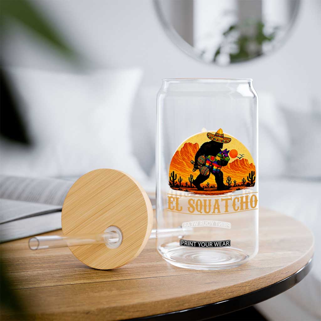 Funny El Squatcho Cinco De Mayo Fiesta Gift Glass Can TS12 Print Your Wear