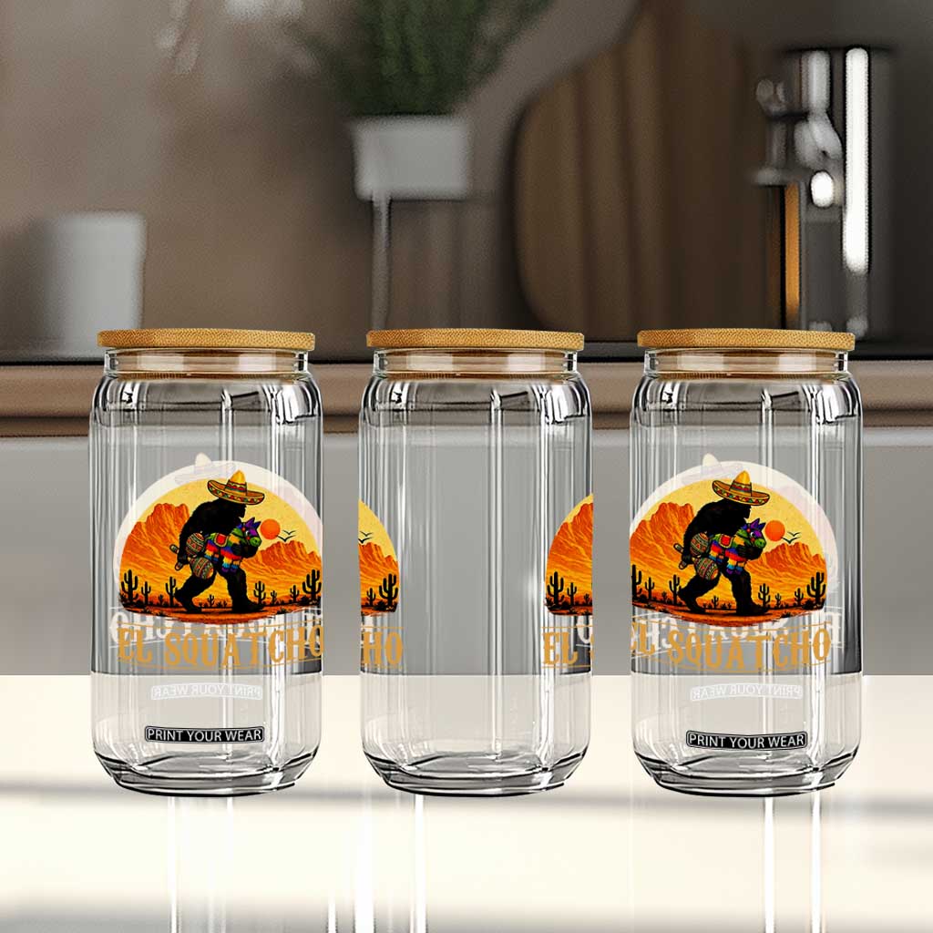 Funny El Squatcho Cinco De Mayo Fiesta Gift Glass Can TS12 Print Your Wear