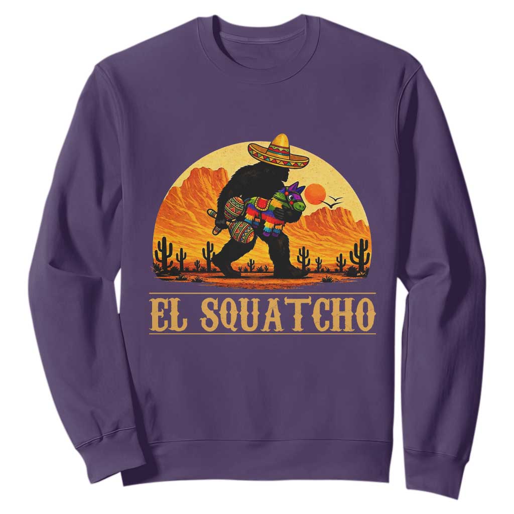 Funny El Squatcho Cinco De Mayo Fiesta Gift Sweatshirt TS12 Purple Print Your Wear