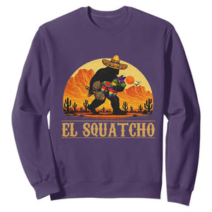 Funny El Squatcho Cinco De Mayo Fiesta Gift Sweatshirt TS12 Purple Print Your Wear