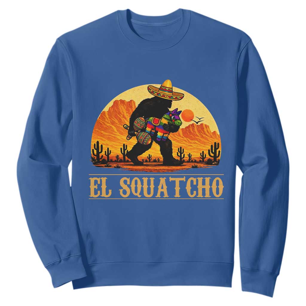 Funny El Squatcho Cinco De Mayo Fiesta Gift Sweatshirt TS12 Royal Blue Print Your Wear