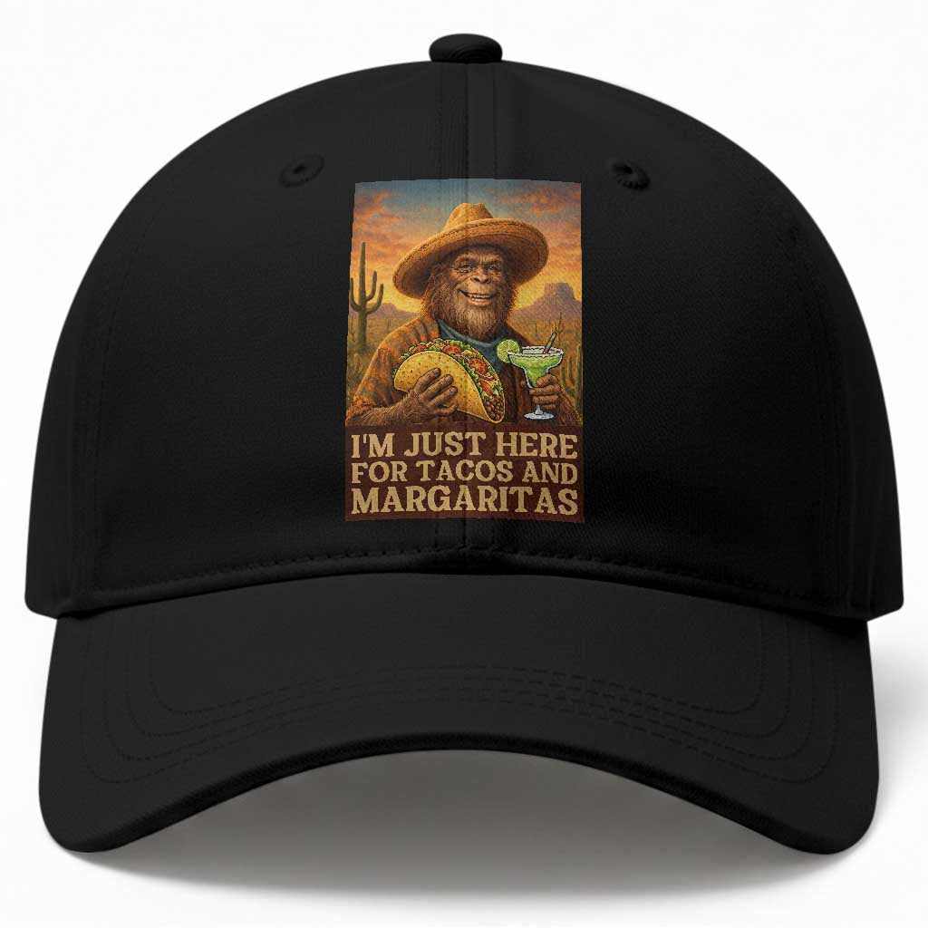 Funny El Squatcho Cinco De Mayo Baseball Cap Just Here For Tacos And Margaritas TS12 Print Your Wear