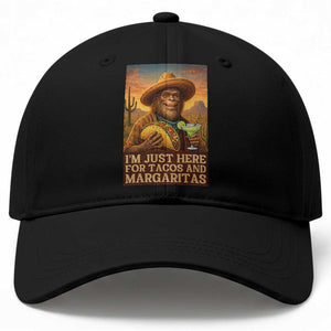 Funny El Squatcho Cinco De Mayo Baseball Cap Just Here For Tacos And Margaritas TS12 Print Your Wear