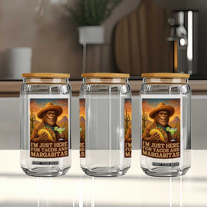 Funny El Squatcho Cinco De Mayo Glass Can Just Here For Tacos And Margaritas TS12 Print Your Wear