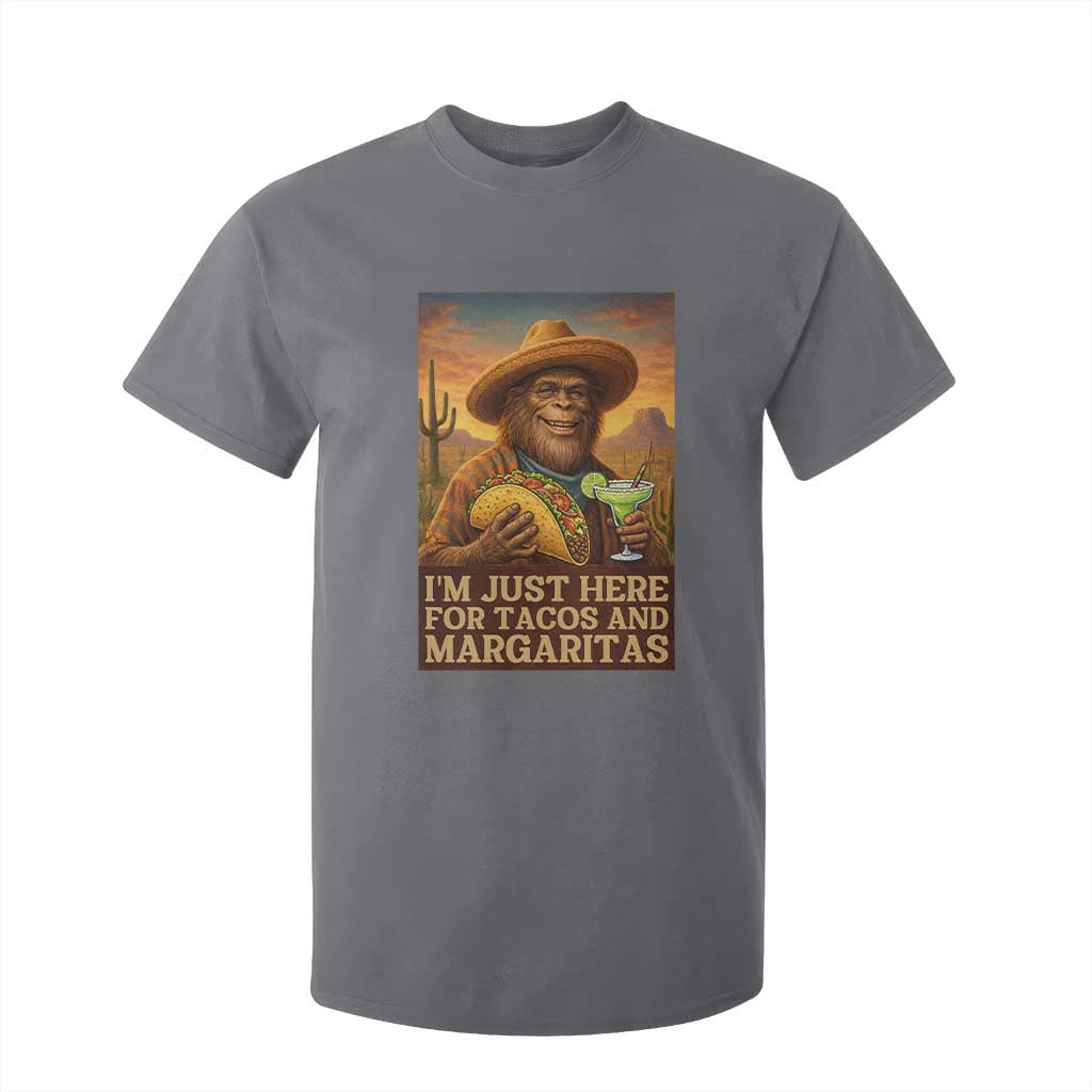 Funny El Squatcho Cinco De Mayo T Shirt For Kid Just Here For Tacos And Margaritas TS12 Charcoal Print Your Wear