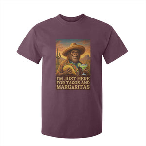 Funny El Squatcho Cinco De Mayo T Shirt For Kid Just Here For Tacos And Margaritas TS12 Maroon Print Your Wear
