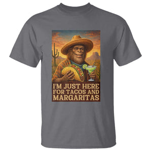 Funny El Squatcho Cinco De Mayo T Shirt Just Here For Tacos And Margaritas TS12 Charcoal Print Your Wear