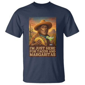 Funny El Squatcho Cinco De Mayo T Shirt Just Here For Tacos And Margaritas TS12 Navy Print Your Wear