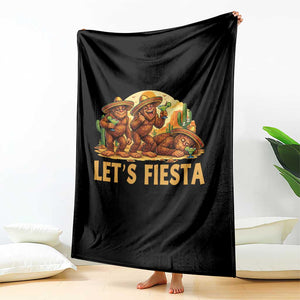 Funny Drunk Bigfoot Cinco De Mayo Throw Blanket Lets Fiesta Party Gift TS12 Print Your Wear