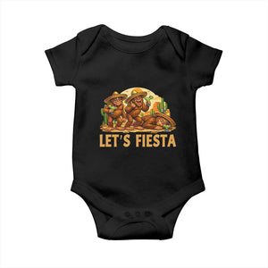 Funny Drunk Bigfoot Cinco De Mayo Baby Onesie Lets Fiesta Party Gift TS12 Black Print Your Wear