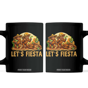 Funny Drunk Bigfoot Cinco De Mayo Coffee Mug Lets Fiesta Party Gift TS12 Black Print Your Wear