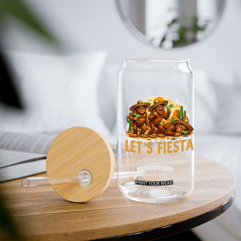 Funny Drunk Bigfoot Cinco De Mayo Glass Can Lets Fiesta Party Gift TS12 Print Your Wear