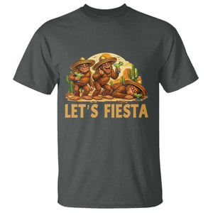 Funny Drunk Bigfoot Cinco De Mayo T Shirt Lets Fiesta Party Gift TS12 Dark Heather Print Your Wear