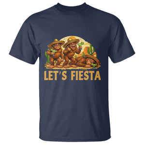 Funny Drunk Bigfoot Cinco De Mayo T Shirt Lets Fiesta Party Gift TS12 Navy Print Your Wear