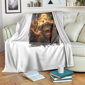 Funny Bigfoot Alien Selfie Throw Blanket Cinco De Mayo Party Gift TS12 Print Your Wear