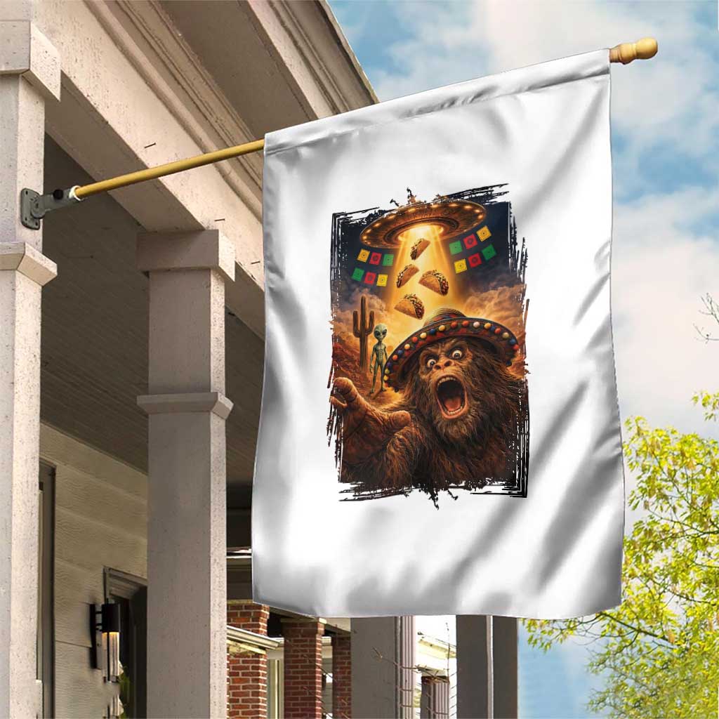 Funny Bigfoot Alien Selfie Garden Flag Cinco De Mayo Party Gift TS12 Print Your Wear