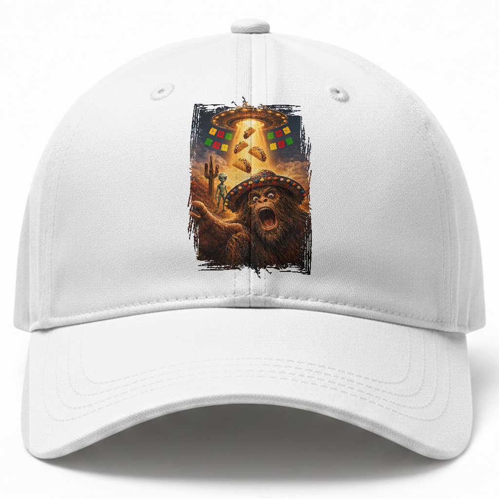 Funny Bigfoot Alien Selfie Baseball Cap Cinco De Mayo Party Gift TS12 Print Your Wear