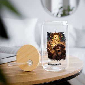 Funny Bigfoot Alien Selfie Glass Can Cinco De Mayo Party Gift TS12 Print Your Wear