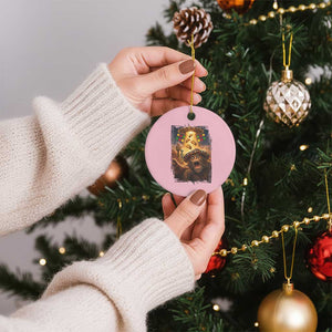 Funny Bigfoot Alien Selfie Ceramic Ornament Cinco De Mayo Party Gift TS12 1pc Light Pink Print Your Wear