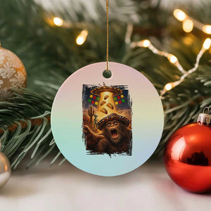 Funny Bigfoot Alien Selfie Ceramic Ornament Cinco De Mayo Party Gift TS12 1pc Pastel Print Your Wear