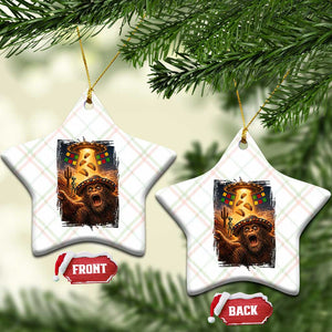 Funny Bigfoot Alien Selfie Ceramic Ornament Cinco De Mayo Party Gift TS12 Print Your Wear