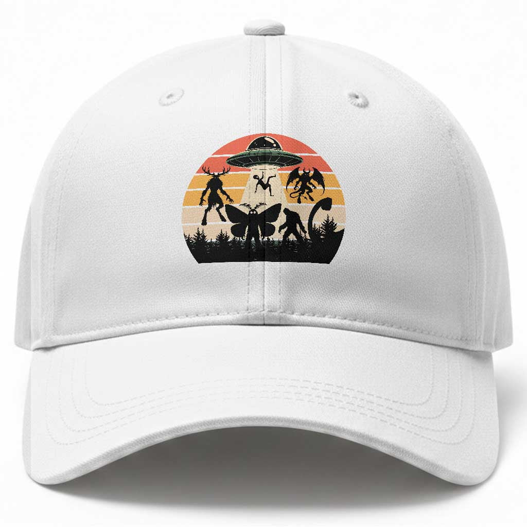 Retro Sunset Cryptid Squad Baseball Cap Cryptid Lover Gift TS12 Print Your Wear