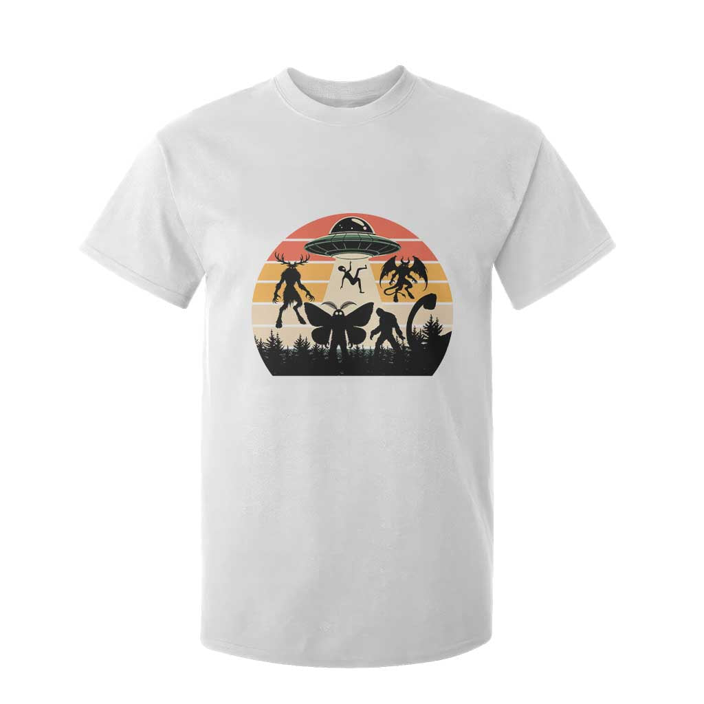 Retro Sunset Cryptid Squad T Shirt For Kid Cryptid Lover Gift TS12 White Print Your Wear