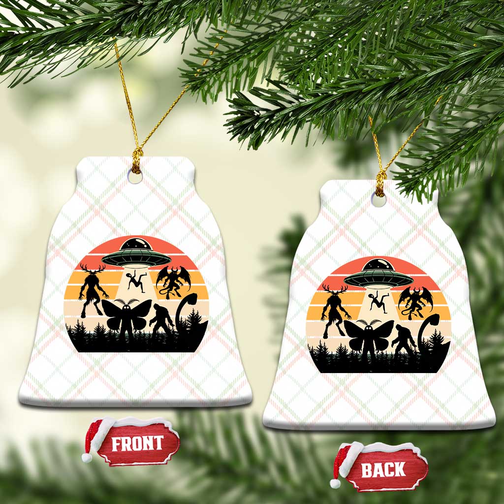 Retro Sunset Cryptid Squad Ceramic Ornament Cryptid Lover Gift TS12 Print Your Wear