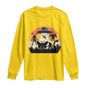 Retro Sunset Cryptid Squad Long Sleeve Shirt Cryptid Lover Gift TS12 Daisy Print Your Wear