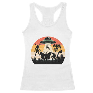 Retro Sunset Cryptid Squad Racerback Tank Top Cryptid Lover Gift TS12 White Print Your Wear