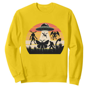 Retro Sunset Cryptid Squad Sweatshirt Cryptid Lover Gift TS12 Daisy Print Your Wear
