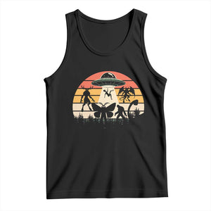 Retro Sunset Cryptid Squad Tank Top Cryptid Lover Gift TS12 Black Print Your Wear