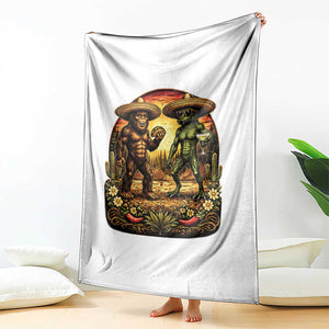Funny Bigfoot Chupacabra Cinco De Mayo Throw Blanket Cryptid Lover Gift TS12 Print Your Wear
