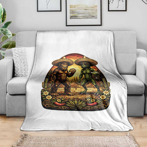 Funny Bigfoot Chupacabra Cinco De Mayo Throw Blanket Cryptid Lover Gift TS12 Print Your Wear