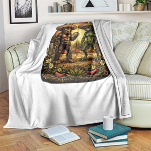 Funny Bigfoot Chupacabra Cinco De Mayo Throw Blanket Cryptid Lover Gift TS12 Print Your Wear
