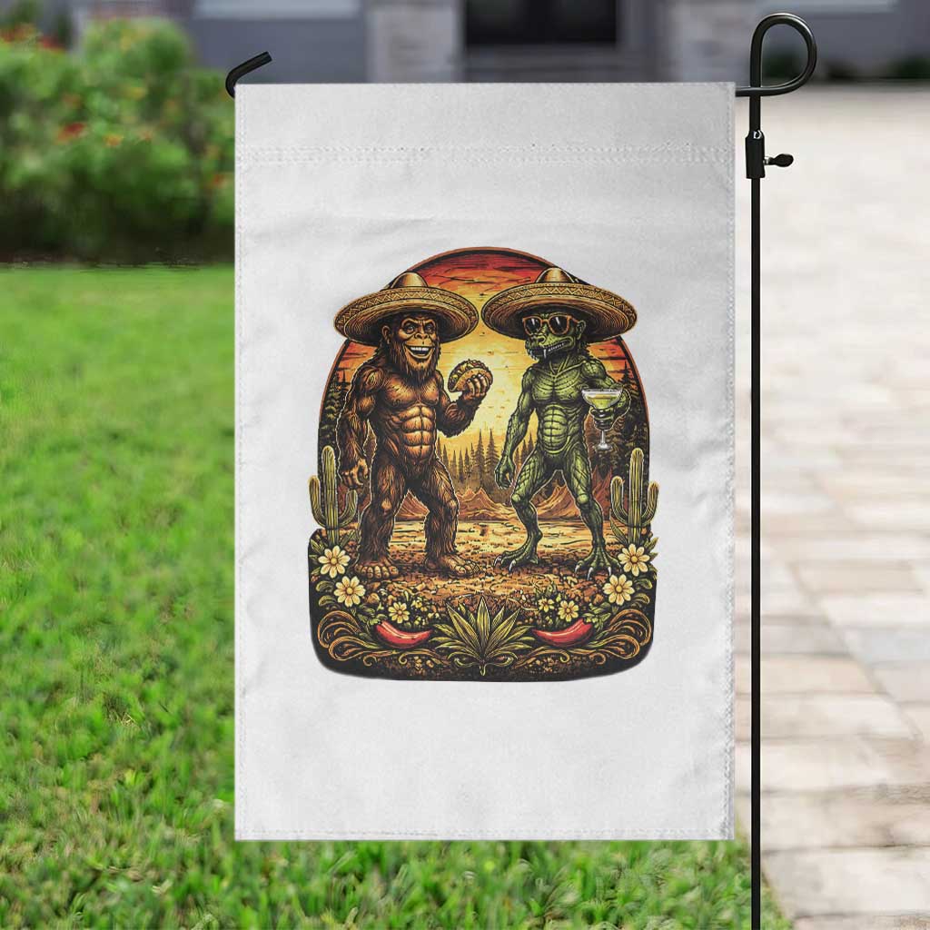 Funny Bigfoot Chupacabra Cinco De Mayo Garden Flag Cryptid Lover Gift TS12 Print Your Wear