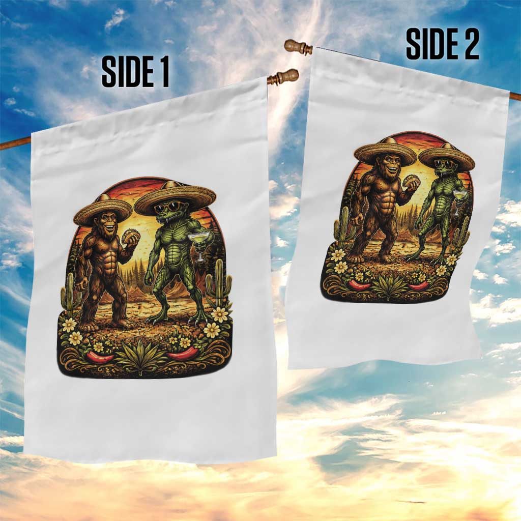 Funny Bigfoot Chupacabra Cinco De Mayo Garden Flag Cryptid Lover Gift TS12 Print Your Wear