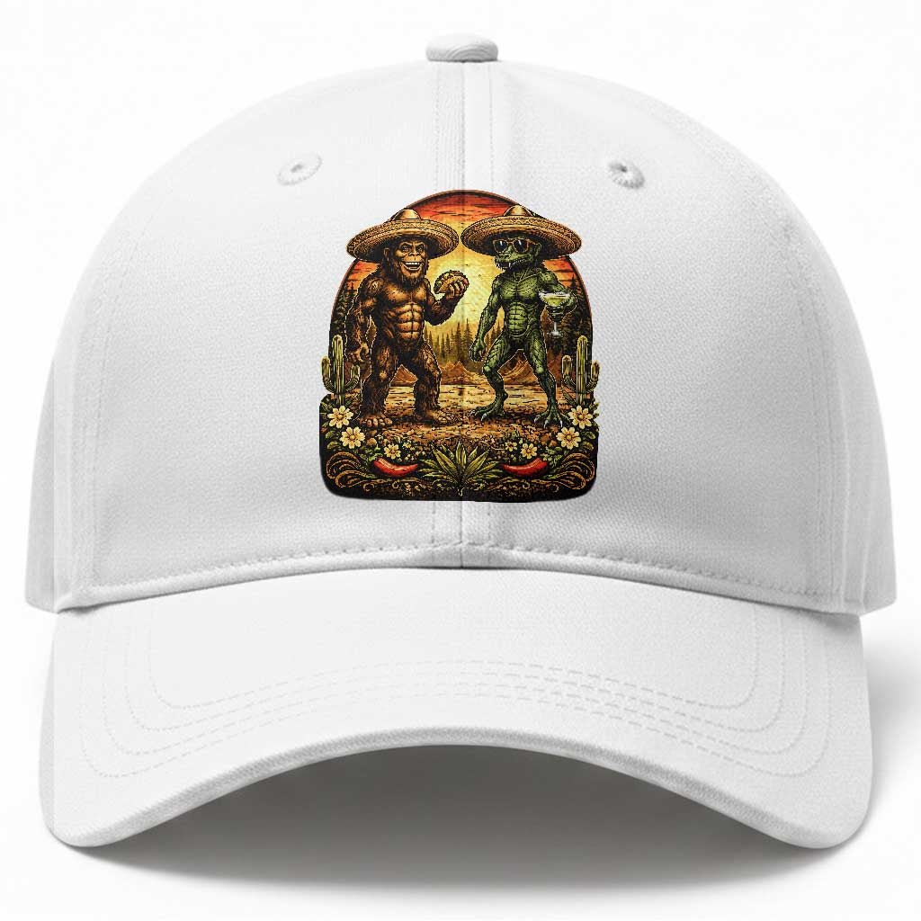 Funny Bigfoot Chupacabra Cinco De Mayo Baseball Cap Cryptid Lover Gift TS12 Print Your Wear