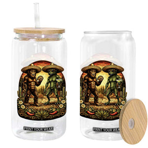 Funny Bigfoot Chupacabra Cinco De Mayo Glass Can Cryptid Lover Gift TS12 Print Your Wear