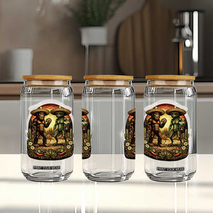 Funny Bigfoot Chupacabra Cinco De Mayo Glass Can Cryptid Lover Gift TS12 Print Your Wear