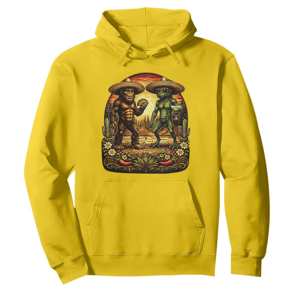 Funny Bigfoot Chupacabra Cinco De Mayo Hoodie Cryptid Lover Gift TS12 Daisy Print Your Wear