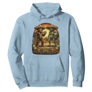 Funny Bigfoot Chupacabra Cinco De Mayo Hoodie Cryptid Lover Gift TS12 Light Blue Print Your Wear