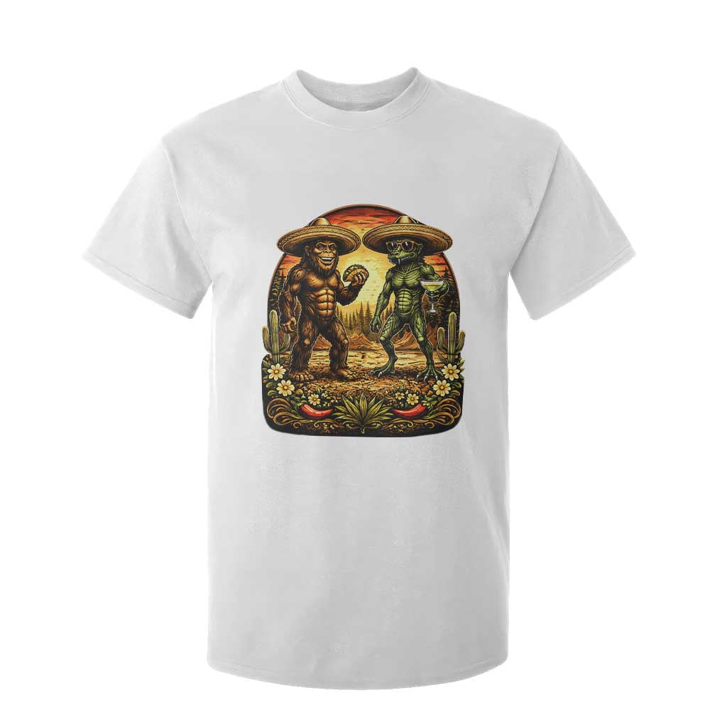 Funny Bigfoot Chupacabra Cinco De Mayo T Shirt For Kid Cryptid Lover Gift TS12 White Print Your Wear