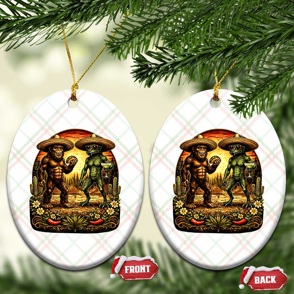 Funny Bigfoot Chupacabra Cinco De Mayo Ceramic Ornament Cryptid Lover Gift TS12 Print Your Wear